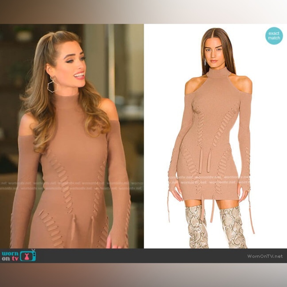 Dundas x Revolve cold shoulder knit mini dress - Picture 9 of 10